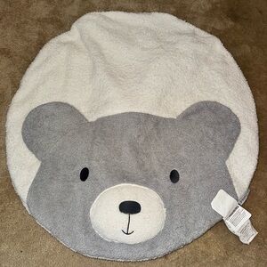 Gray and White Bear Rug